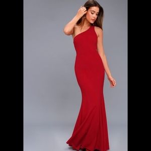 Formal dress one shoulder gown